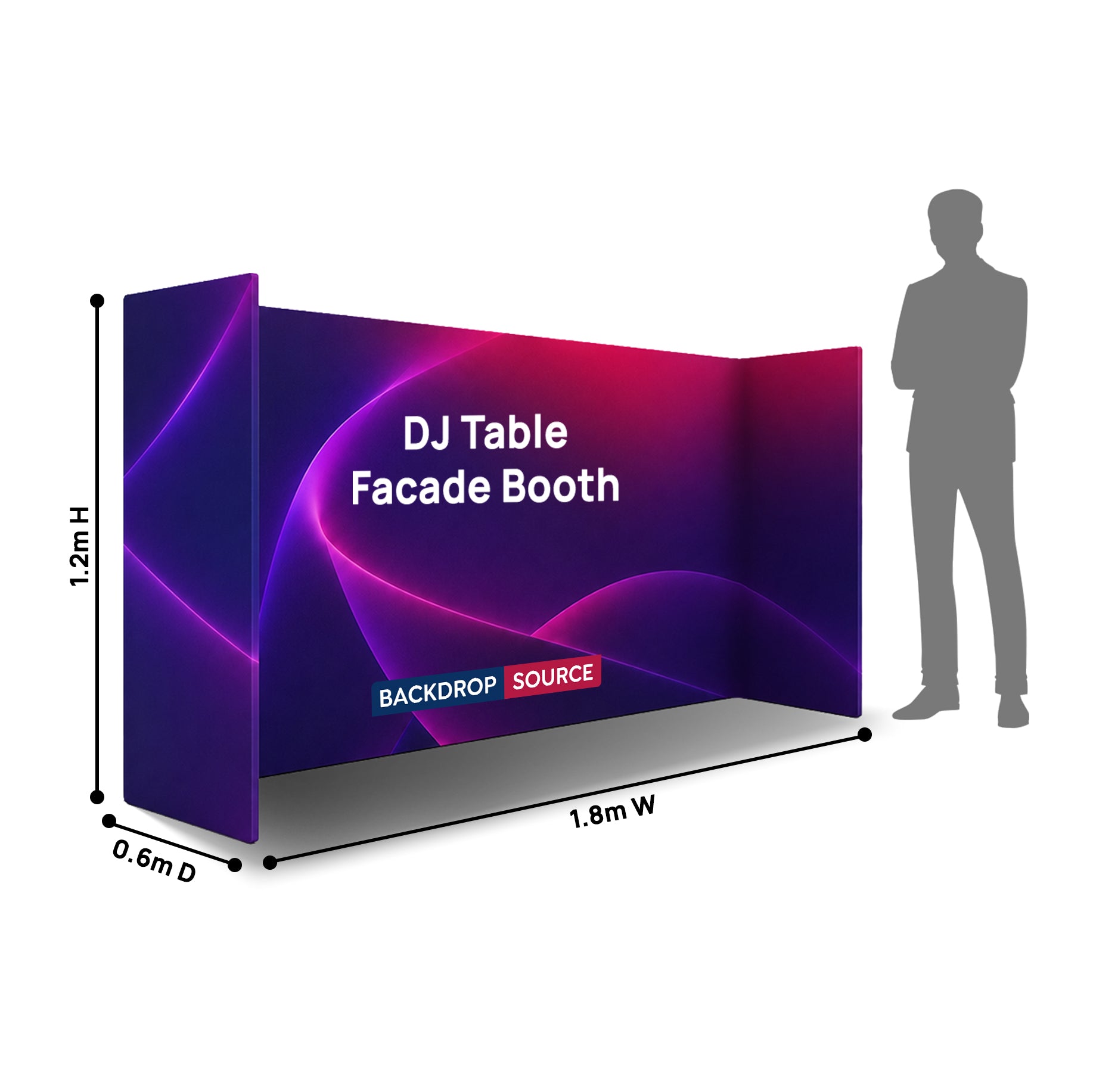 DJ Table Facade Booth Backdrop Display