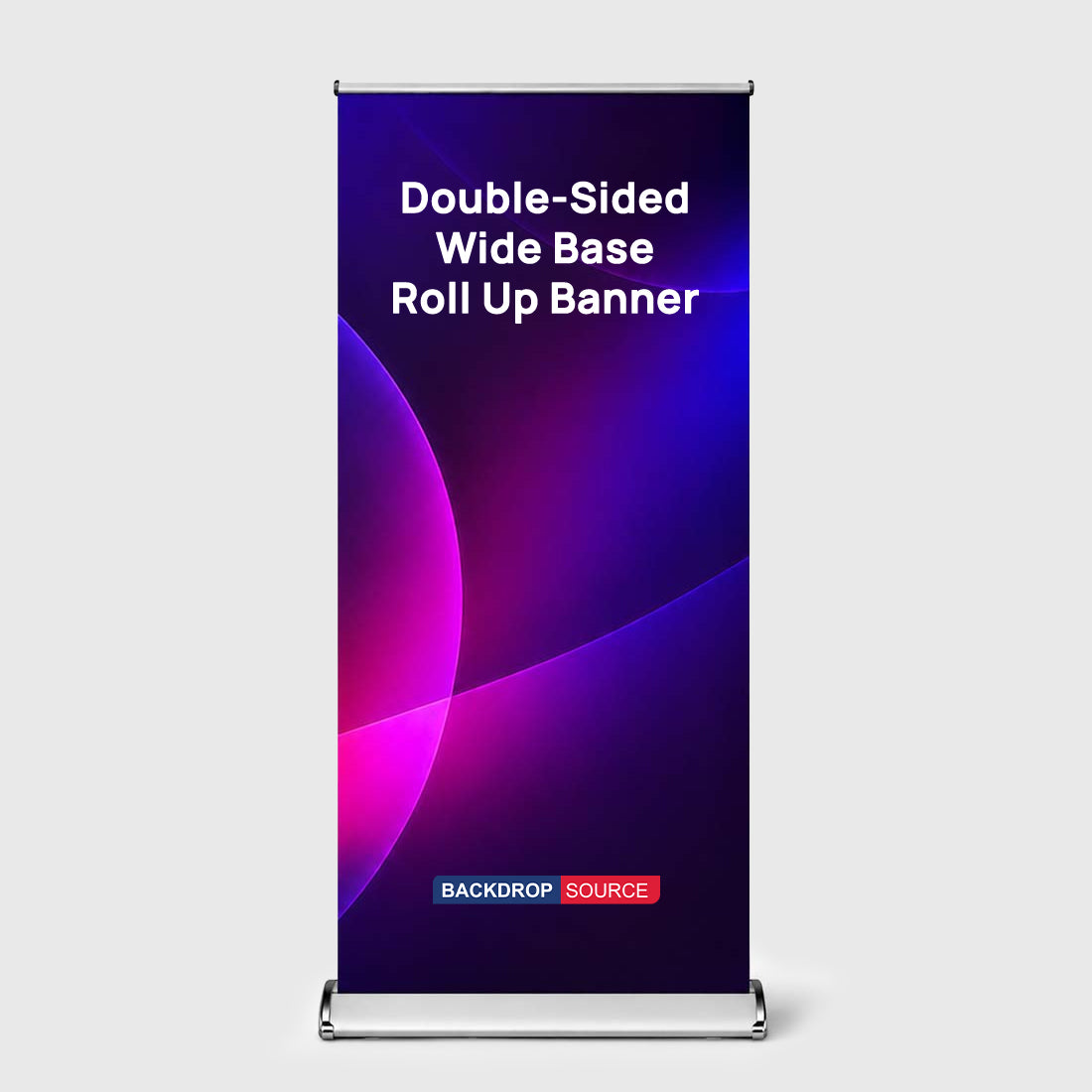 Double-screen Wide Base Fabric Roll Up Banner