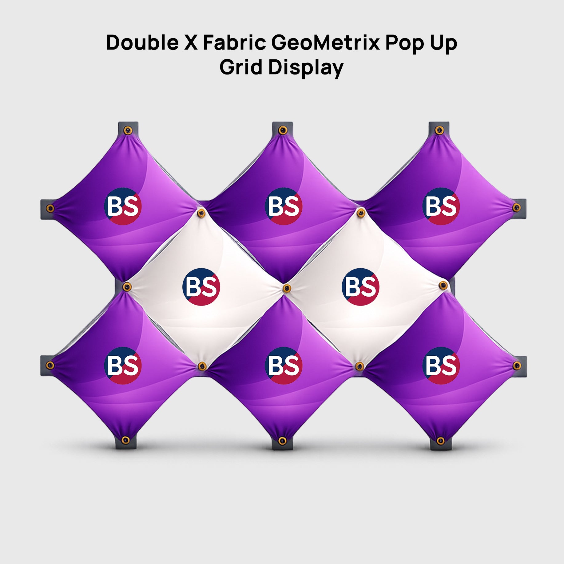 Double X Fabric GeoMetrix Pop Up Grid Display
