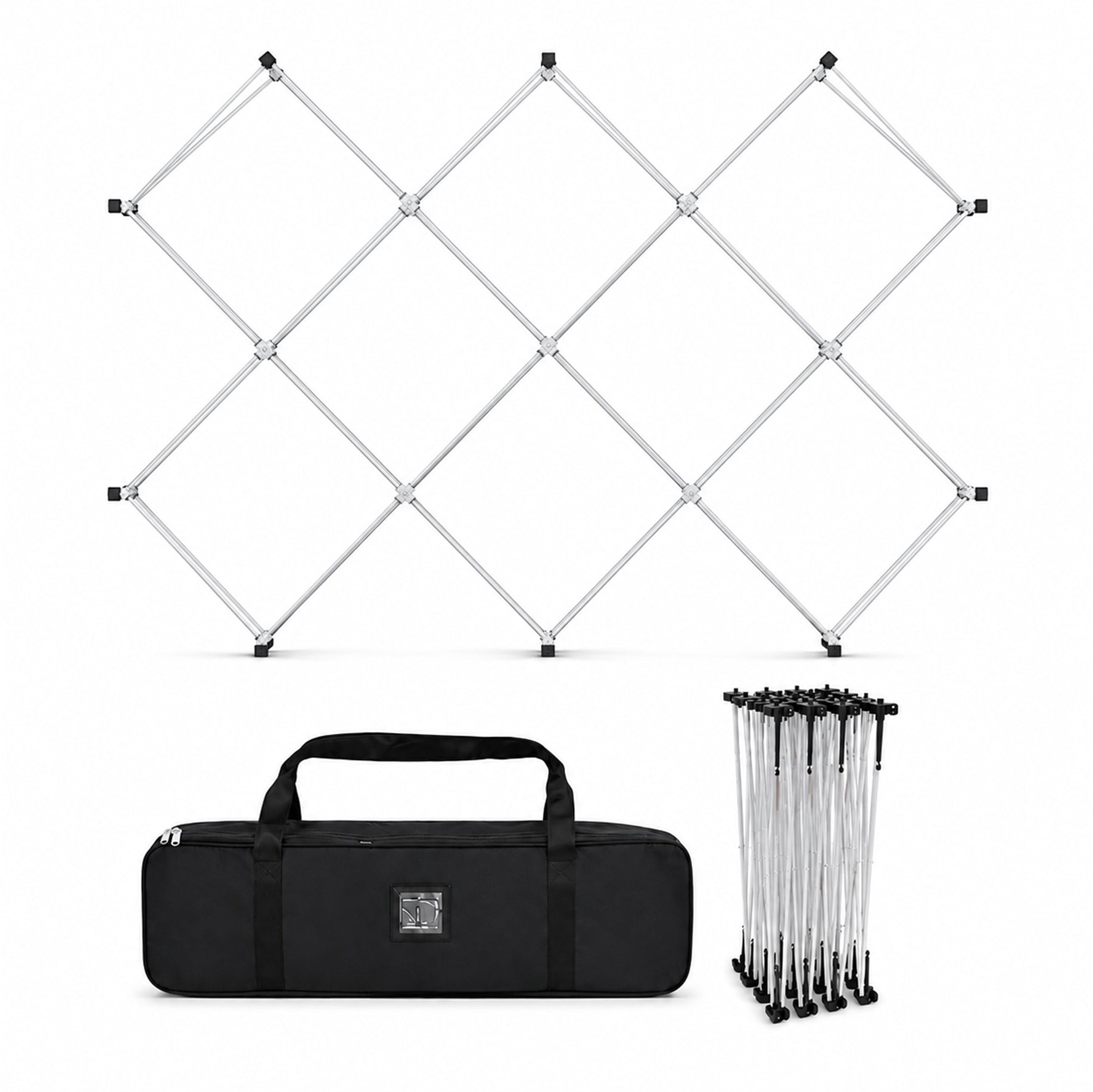 Double X Fabric GeoMetrix Pop Up Grid Display