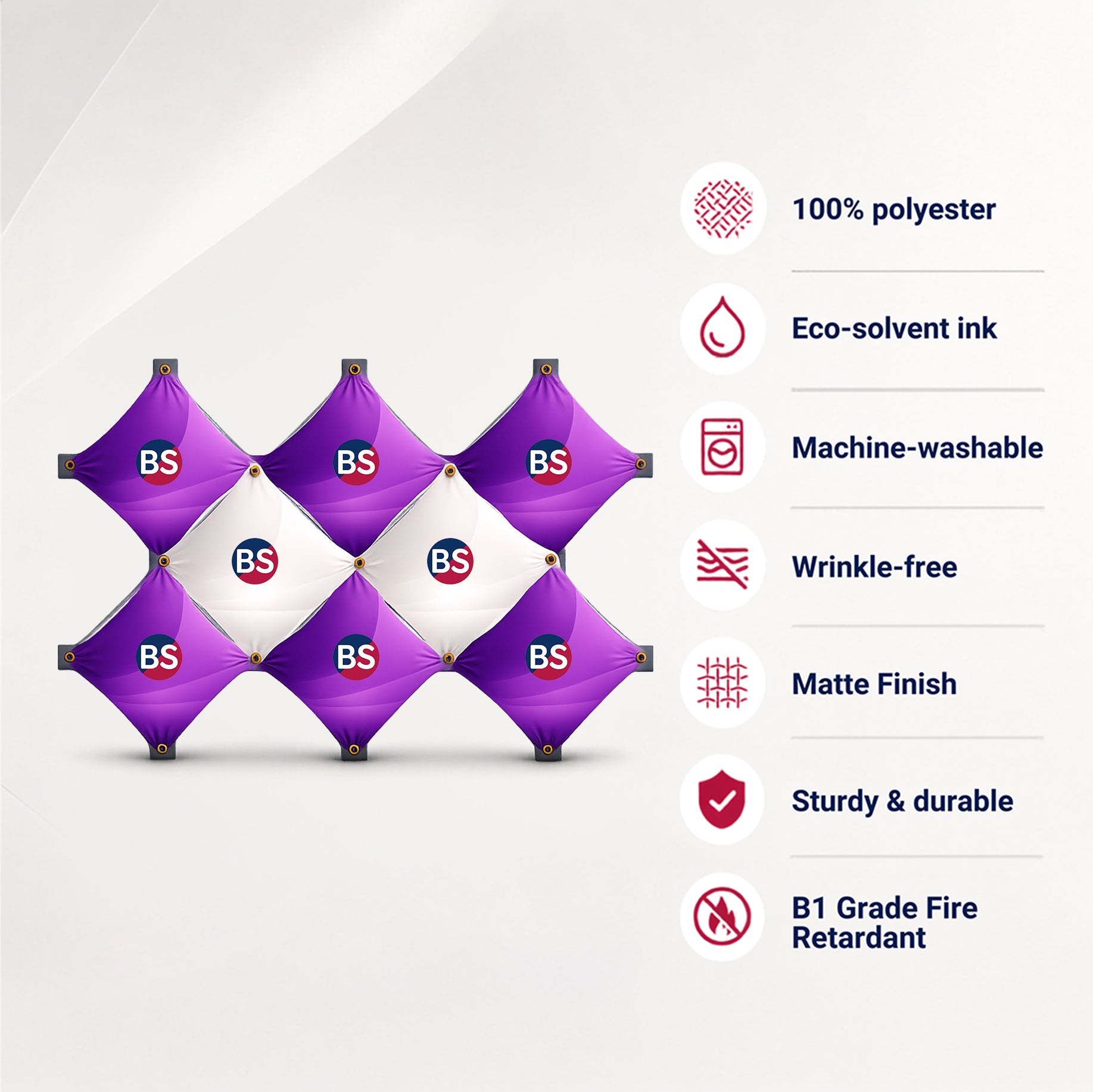 Double X Fabric GeoMetrix Pop Up Grid Display