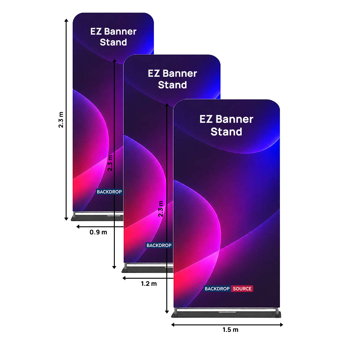 EZ Fabric Banner Stands for Trade Show Displays