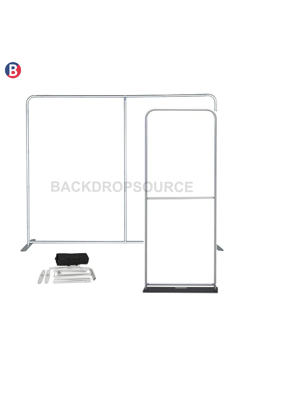EZ Exhibit Essentials:3mx3m Booth Kit with Backwall and Banner Stand.