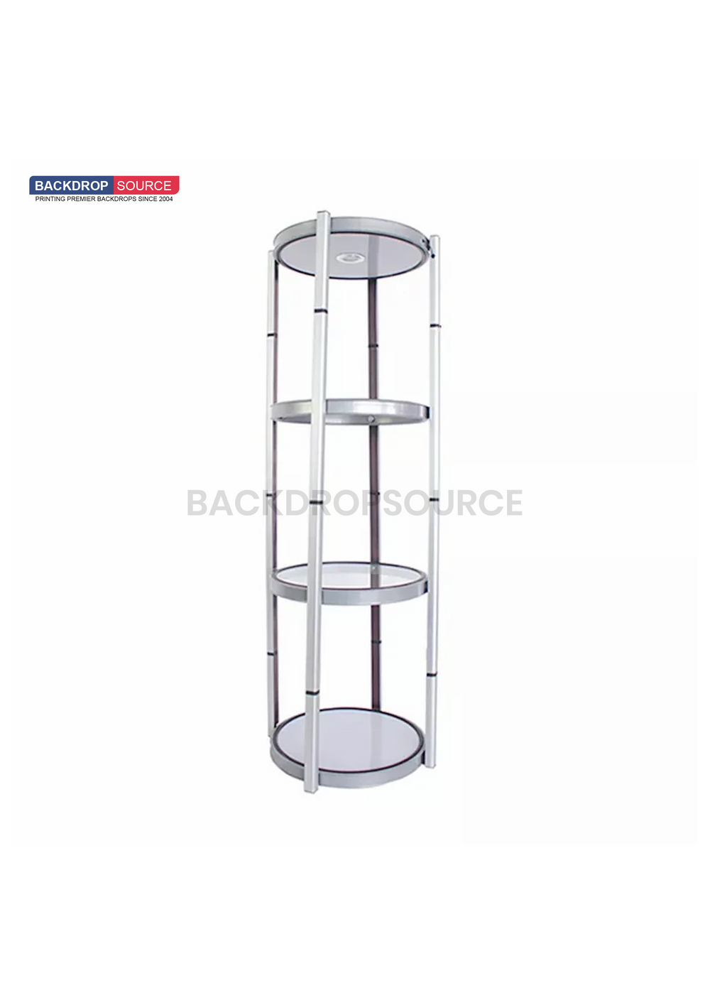 Exhibition Display Showcase with 4-Layer Shelves.