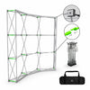 Fabric Popup Curved Backwall Kit with Clamping Lights