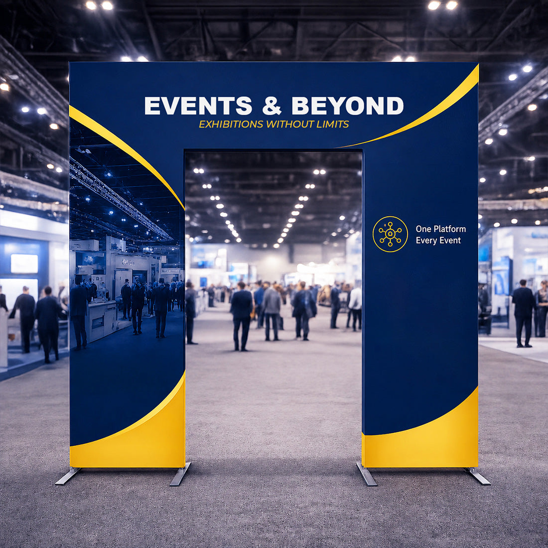 Fabric Square Welcome Arch Stand