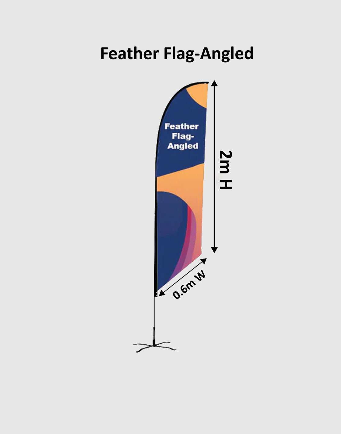 Customized Angled Feather Flag Banner Printing