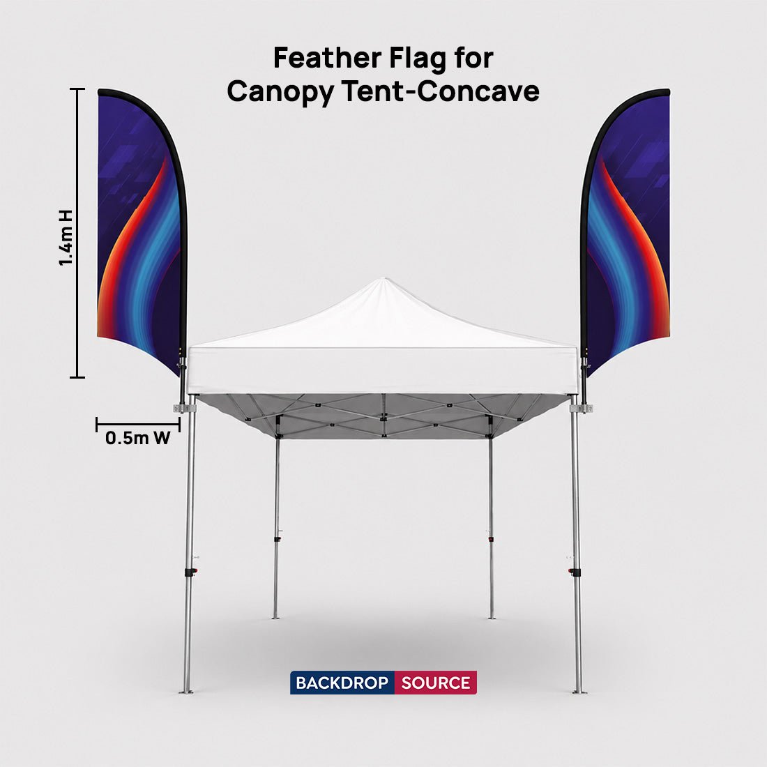 Fabric Feather Flag for Canopy Tents