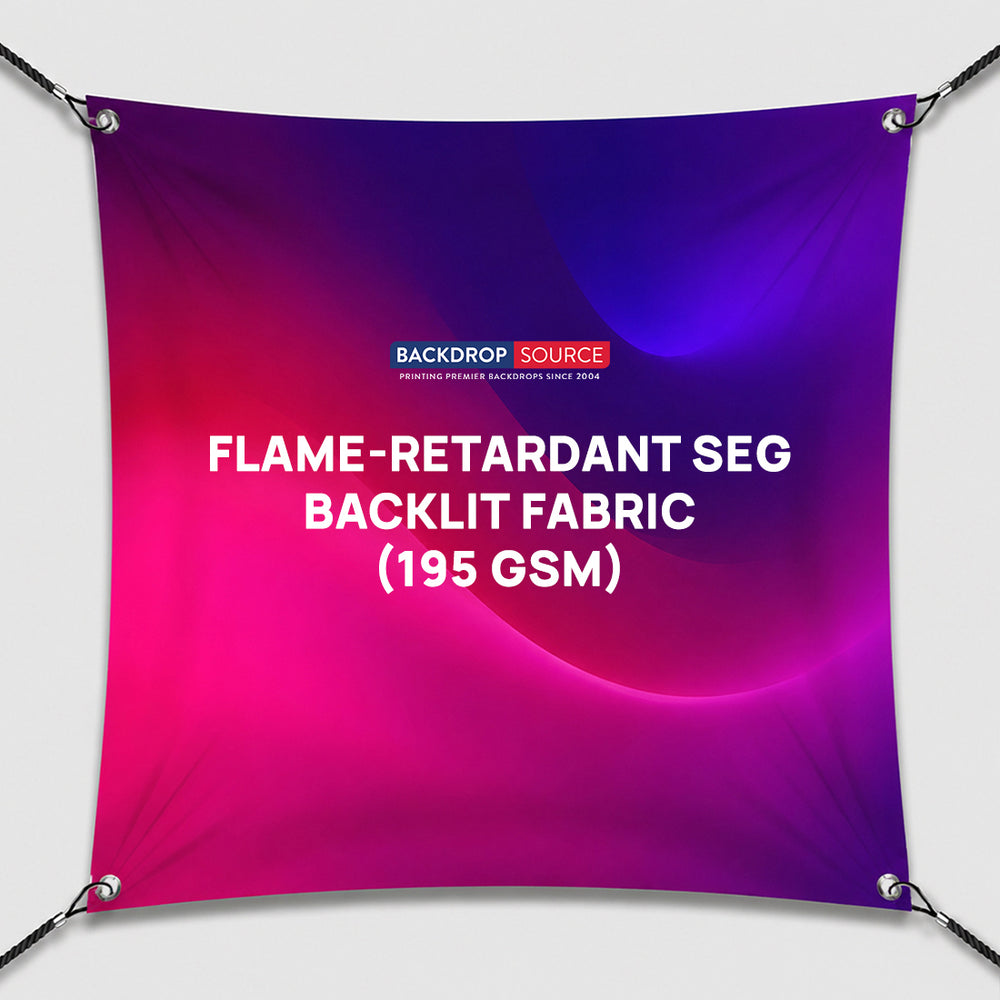 Flame-Retardant SEG Backlit Fabric (195 GSM)
