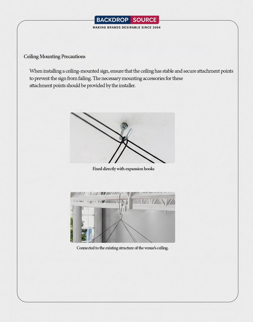 Tiered Ring Hanging Banner