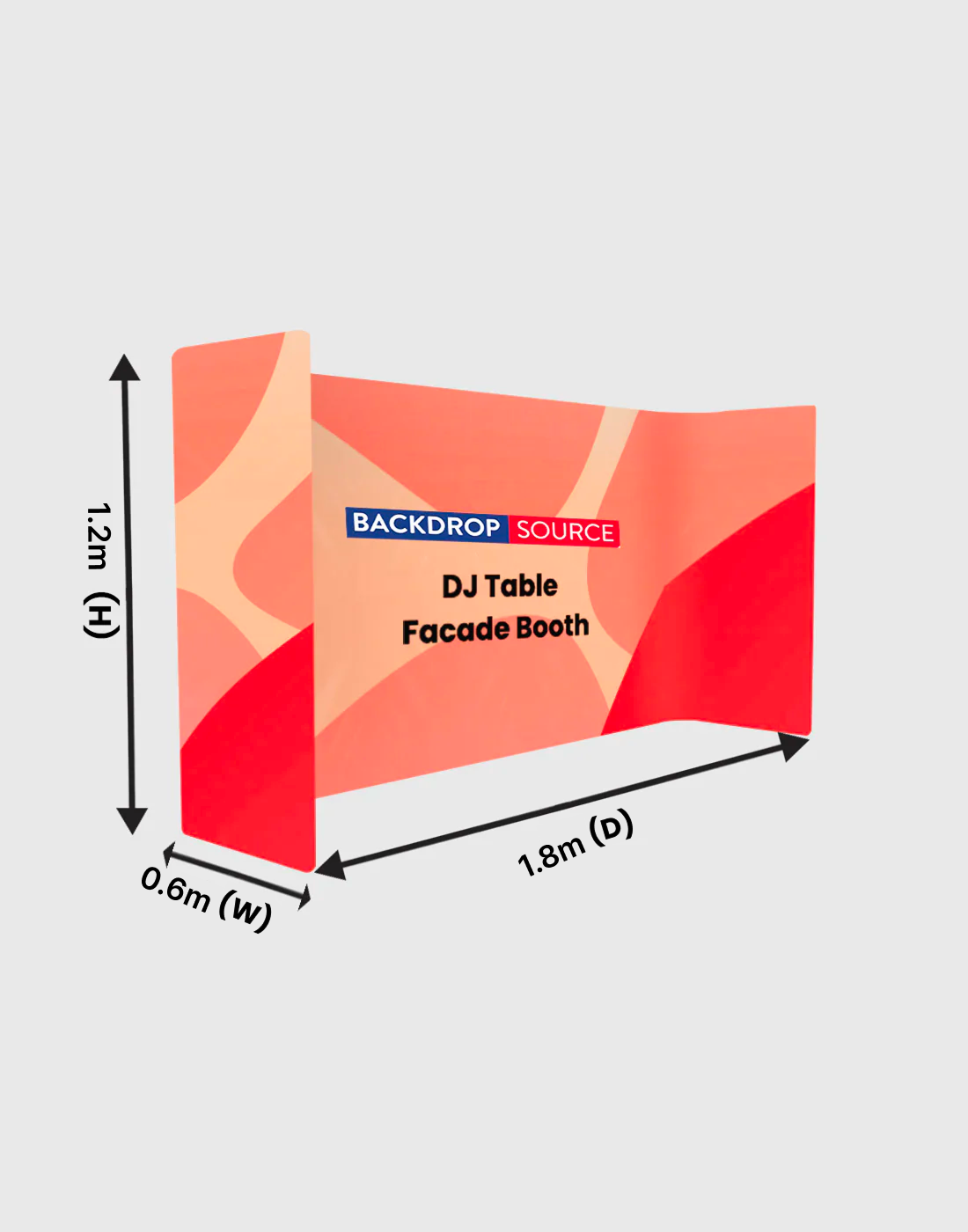 DJ Table Facade Booth Backdrop Display