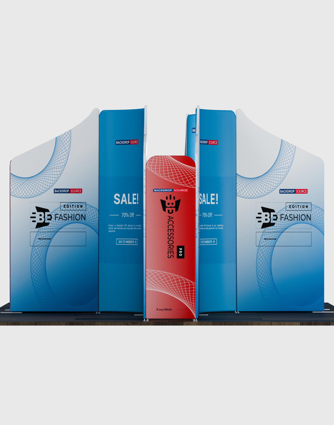 Magnetic Fabric Booth Display - Model 4 (4m x 4m)