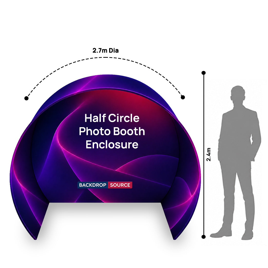 Half Circle Photo Booth Enclosure Display