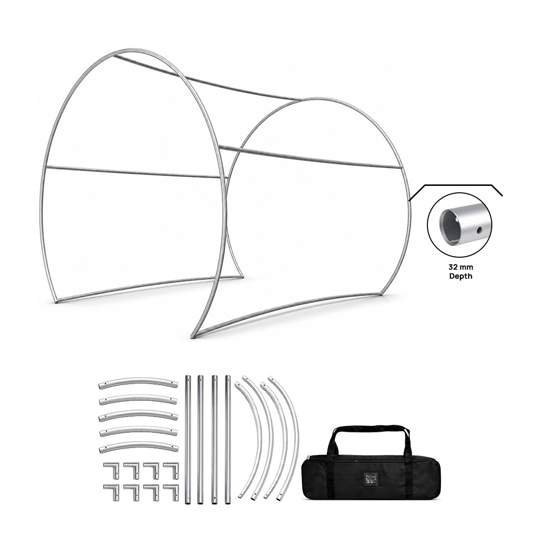 Half Circle Photo Booth Enclosure Display