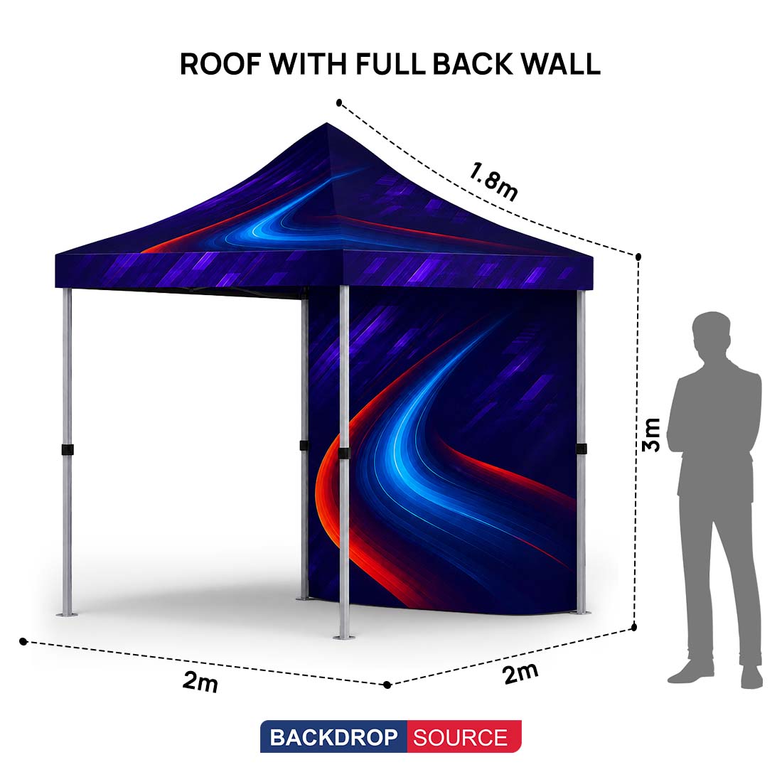 Heavy Duty Fabric Canopy Tent – 2m W x 3m H