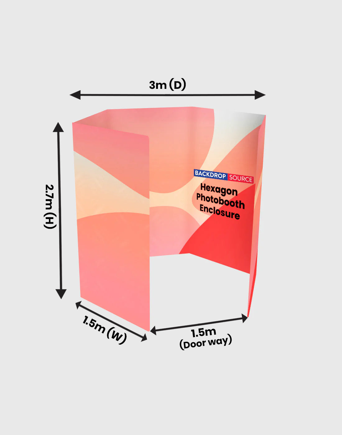 Hexagon Photobooth Enclosure Display