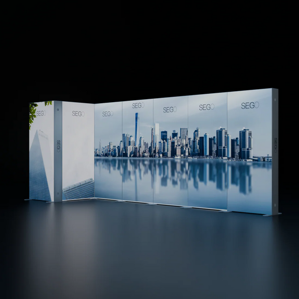 6x3m Backlit SEG Lightbox Wall with 9 Panels
