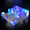 6m Backlit SEG Island Booth with Y-Walls, Header & Counter