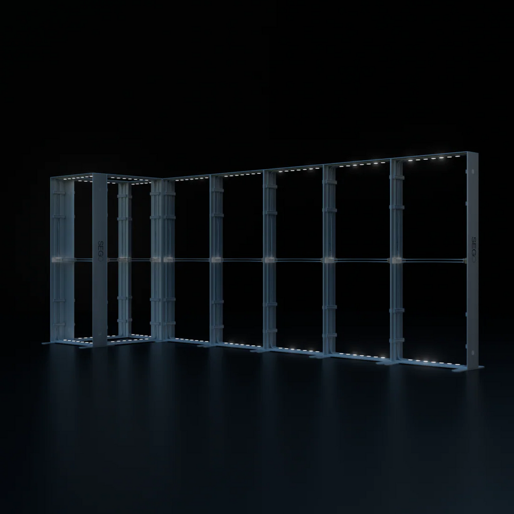 6x3m Backlit SEG Lightbox Wall with 9 Panels