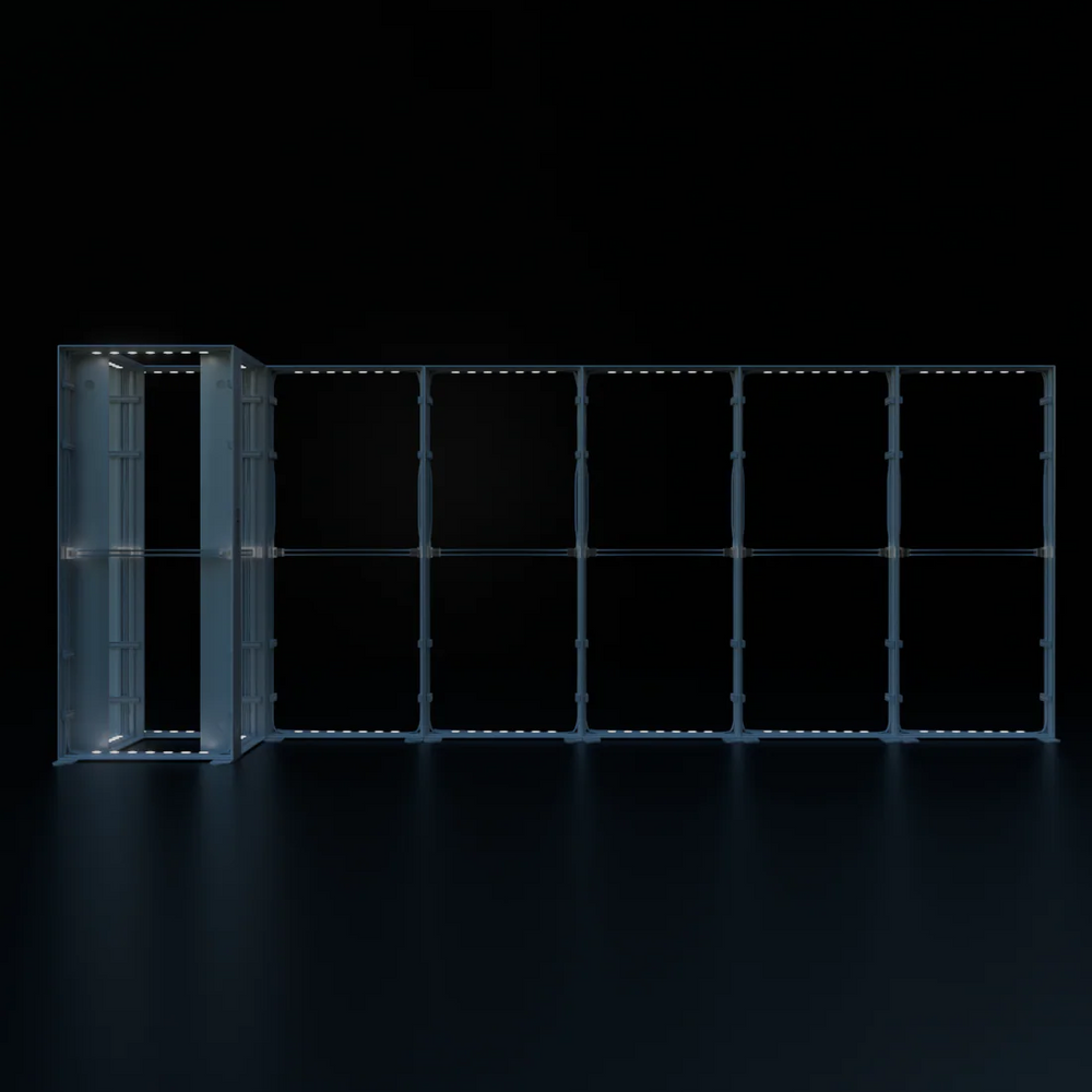 6x3m Backlit SEG Lightbox Wall with 9 Panels