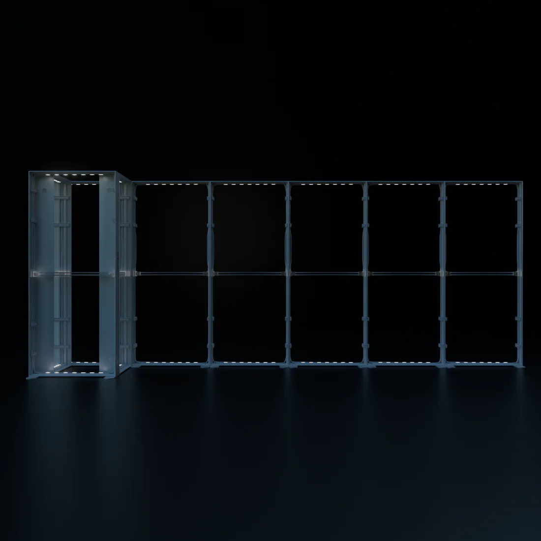 6x3m Backlit SEG Lightbox Wall with 9 Panels