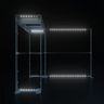 3x3m Backlit SEG Booth Kit with Square Arch Backwall