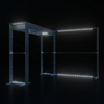 3x3m Backlit SEG Booth Kit with Square Arch Backwall