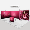 Backlit SEG Booth Kit with Divider Wall, Sidewall & Counter