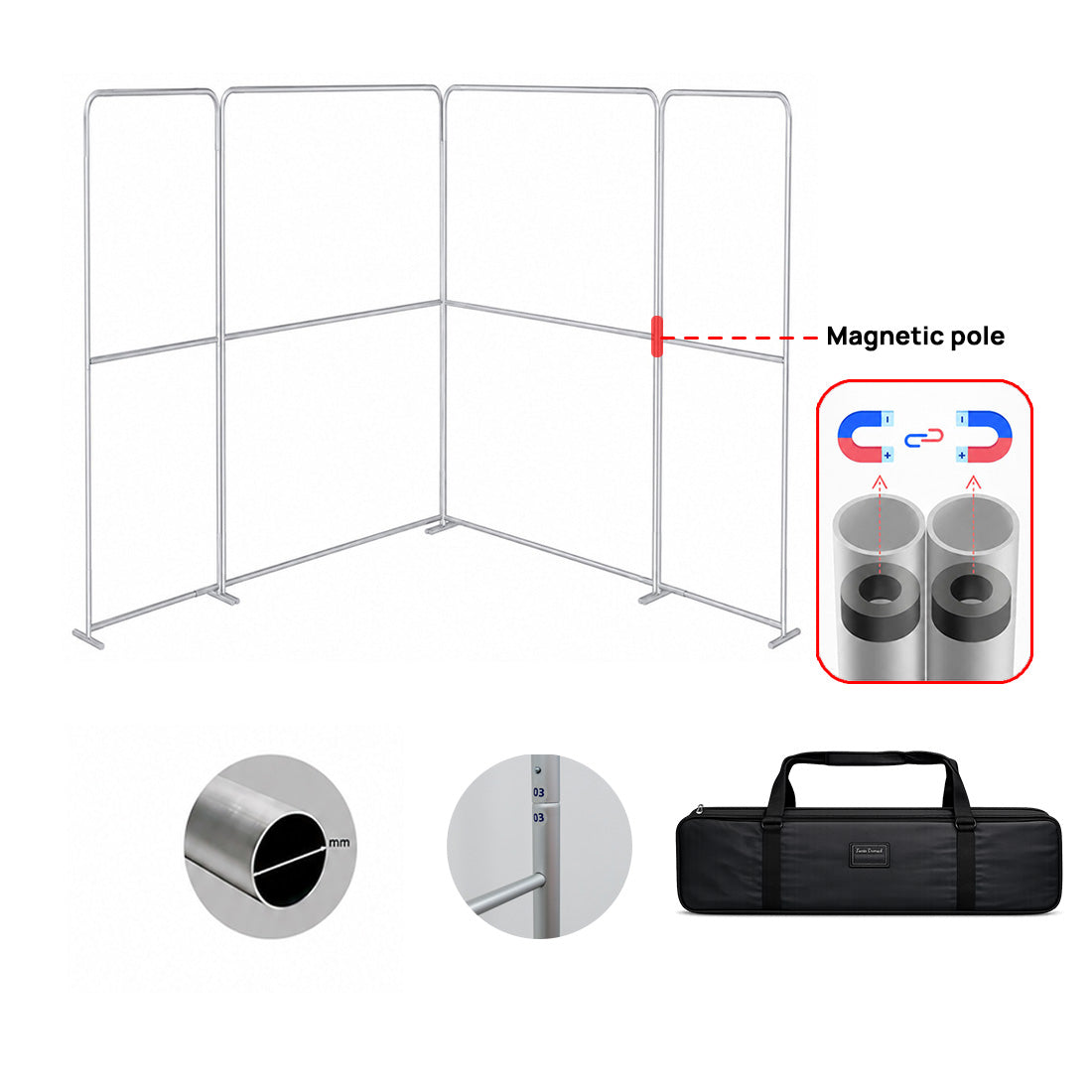 Magnetic Fabric Booth Display - Model 1 (3m x 3m)