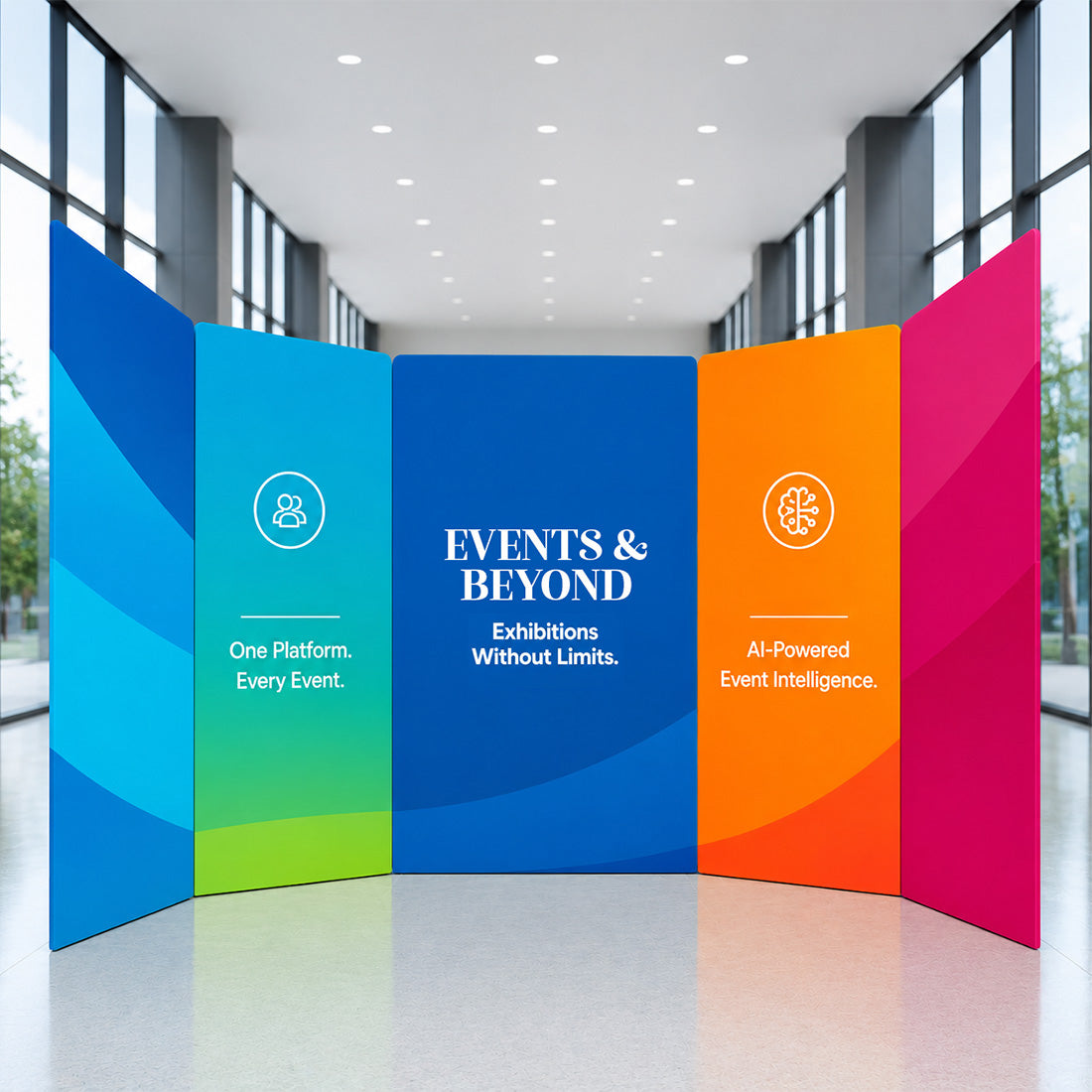 Fabric Magnetic Partition Display – 5 Panel