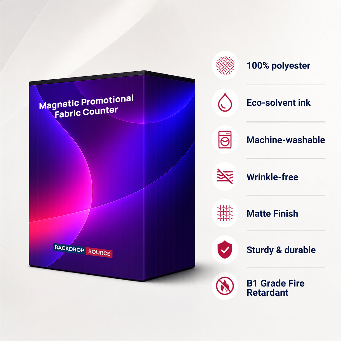 Magnetic Promotional Fabric Counter