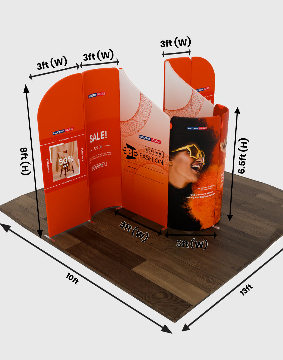Magnetic Fabric Booth Display - Model 1 (4m x 3m)