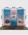 2x2m Magnetic Fabric Booth Wall with 3 Curved Panels