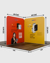 Magnetic Fabric Booth Display - Model 3 (4m x 4m)