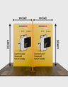 2x2m Magnetic Fabric Straight Backwall Display