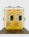 2x2m Magnetic Fabric Straight Backwall Display