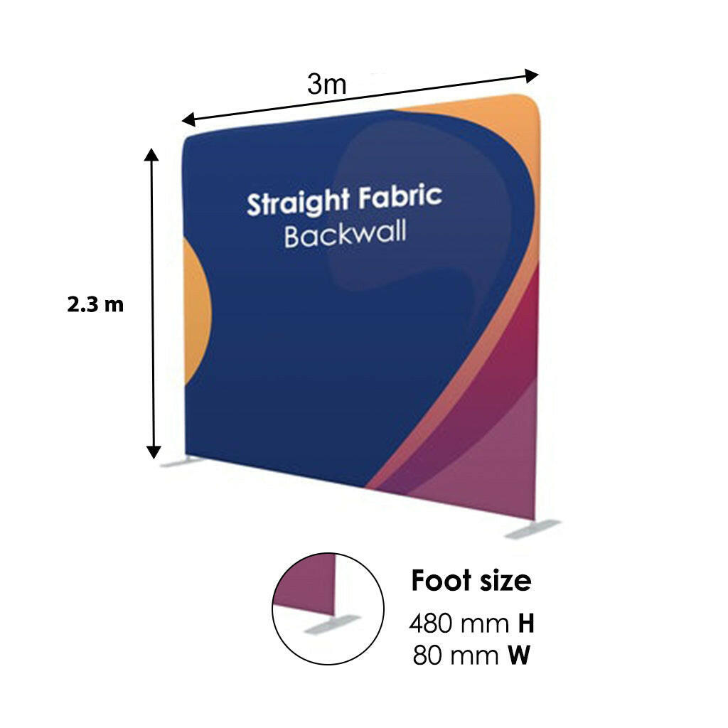 Compact 3mx3m Booth Kit with Backwall and Table Cover.