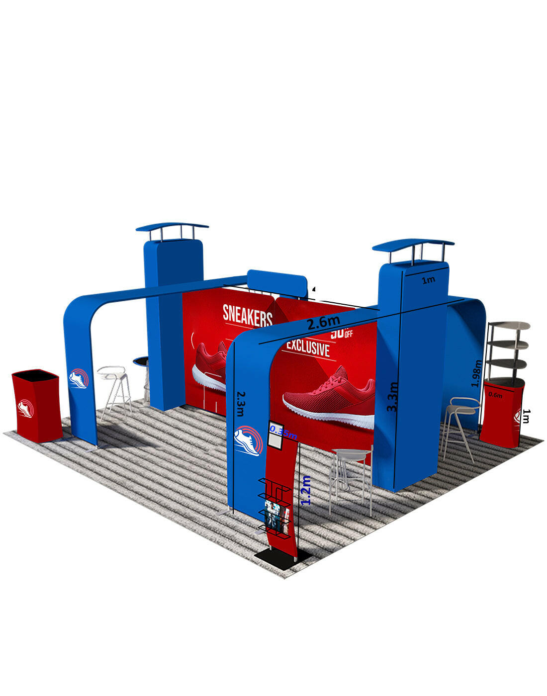 Modular Booth Kits 6m x 6m - Model 04.