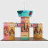 9x6m Cubic Tower Booth Kit with Hanging Banner & 2 Counters
