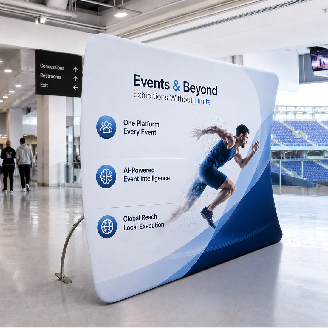 Modular U-Shape Fabric Display Stand