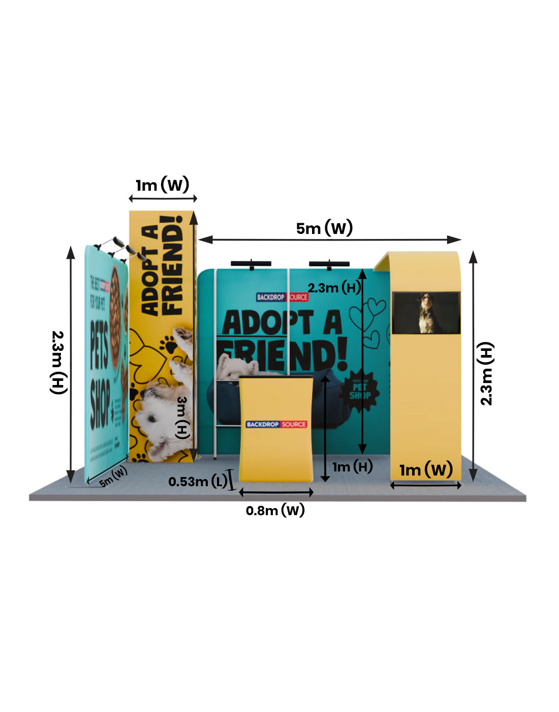 Modular Booth Kits 6m- Model 01