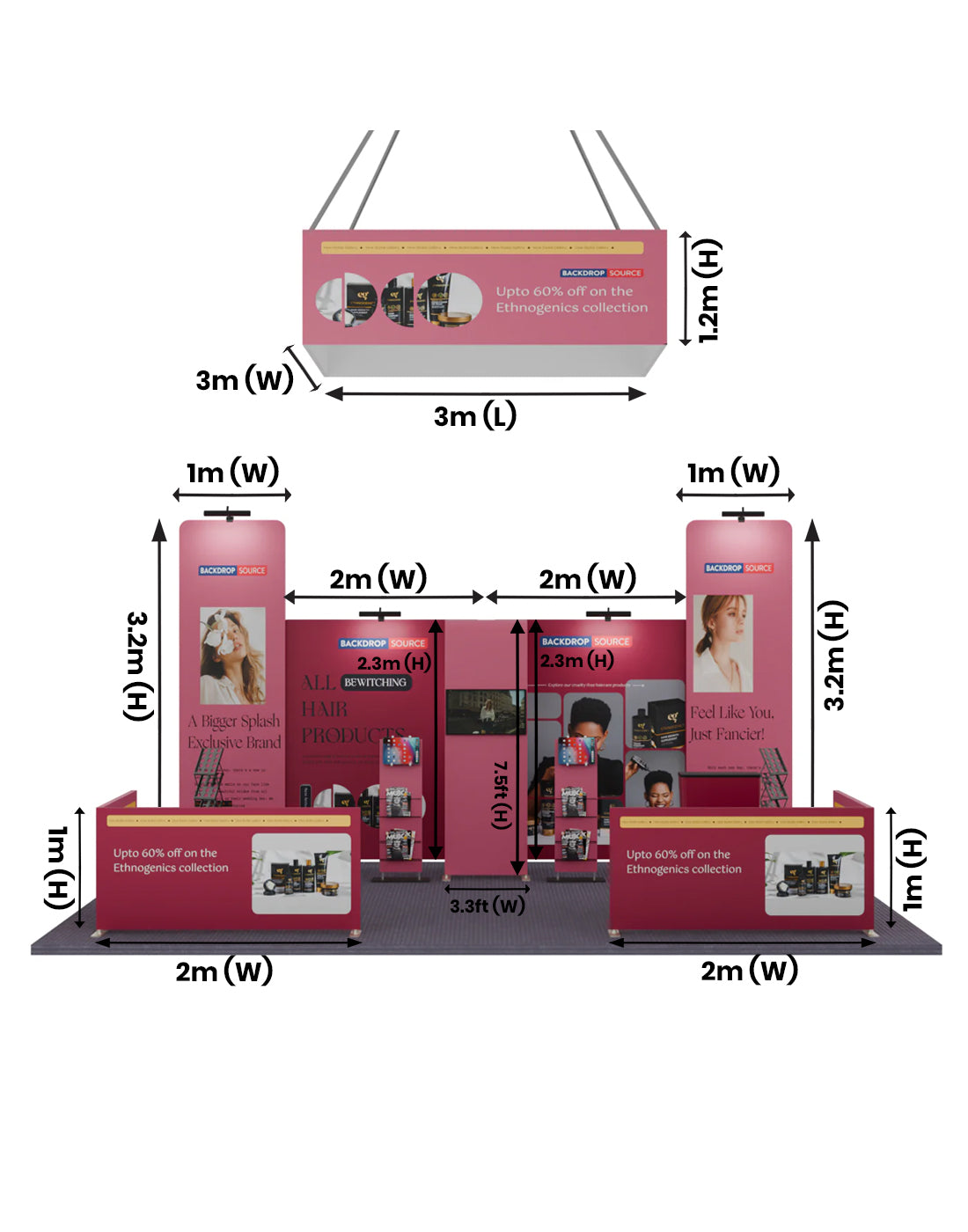 Modular Booth Kits 6m- Model 07