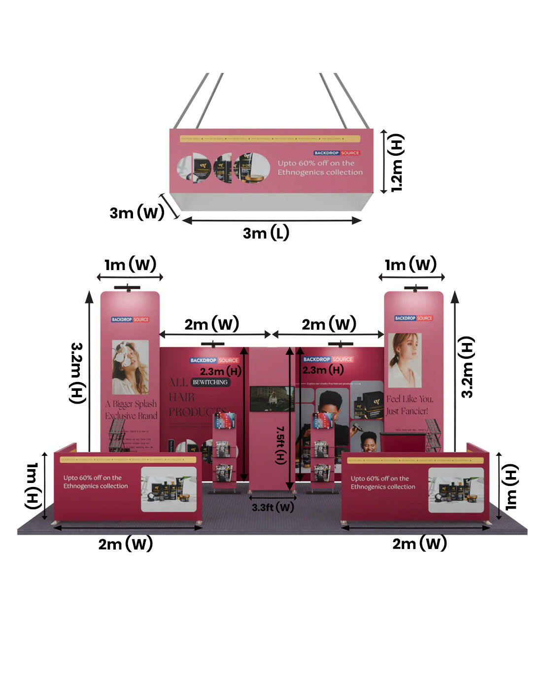 Modular Booth Kit 6x6m – Instant Setup for Impactful Events