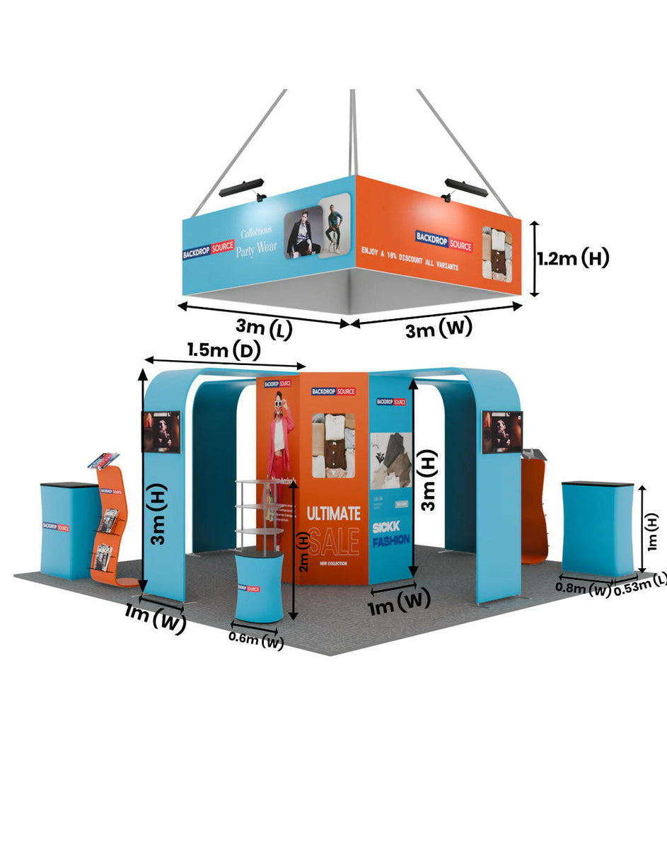 Stunning 6x6m Modular Booth Kit – Quick Setup, Big Impact