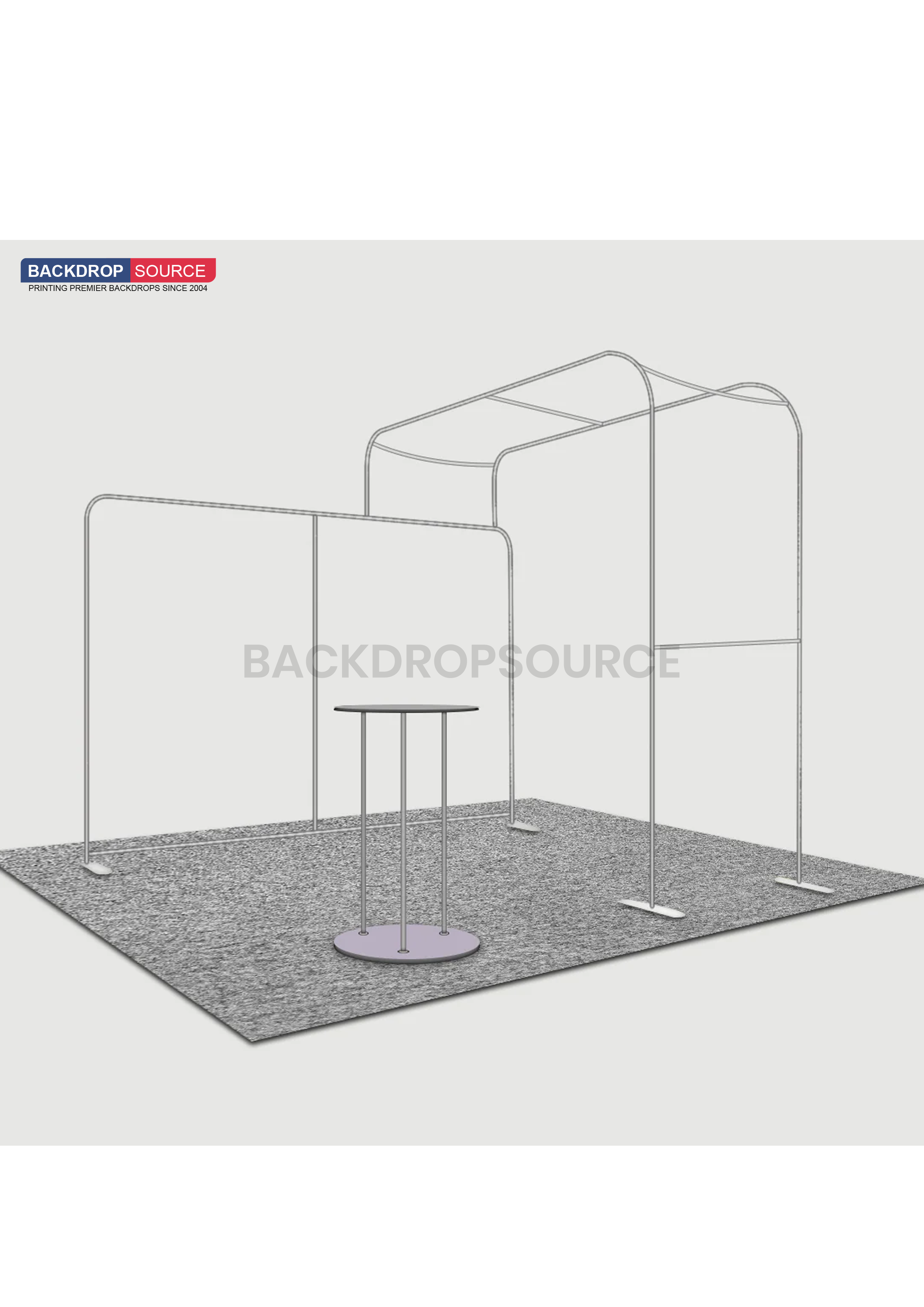 Modular L Arch TV Display Exhibition Kit for 3m Wide Booths