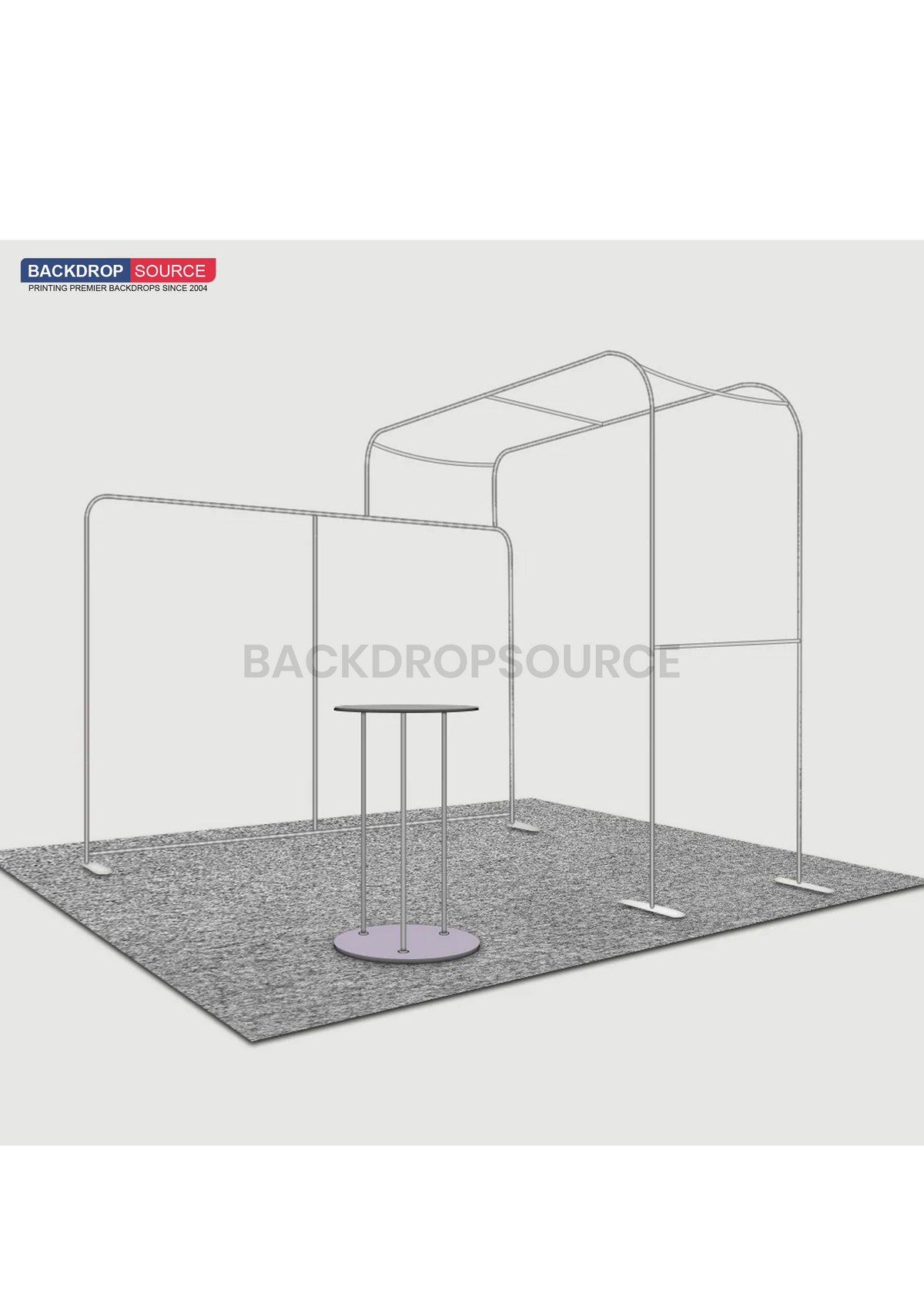 Modular L Arch TV Display Exhibition Kit for 3m Wide Booths.