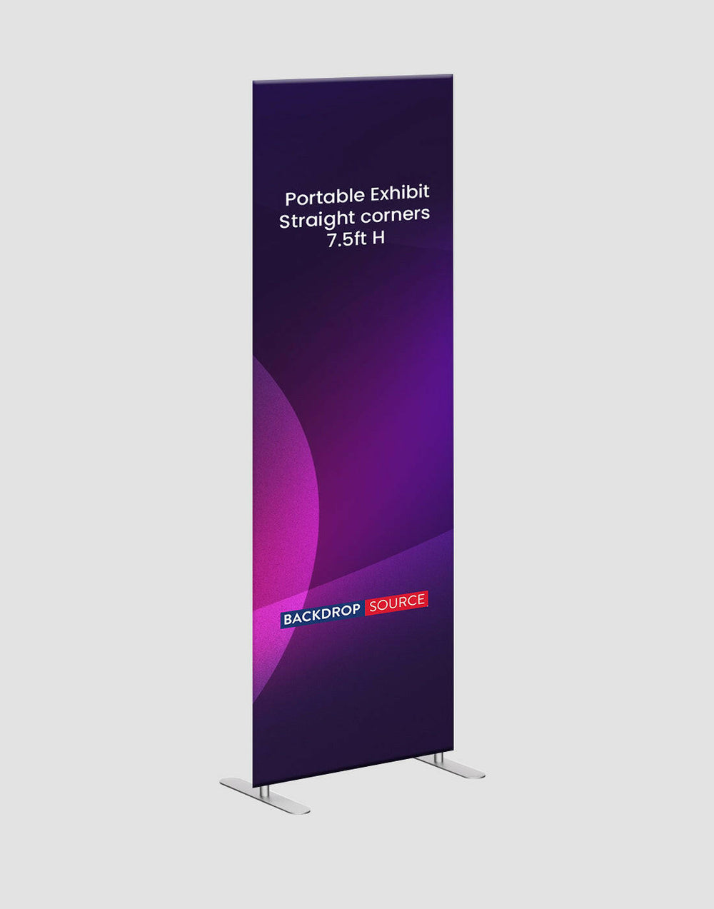 Portable Exhibit Display with Straight Corners.