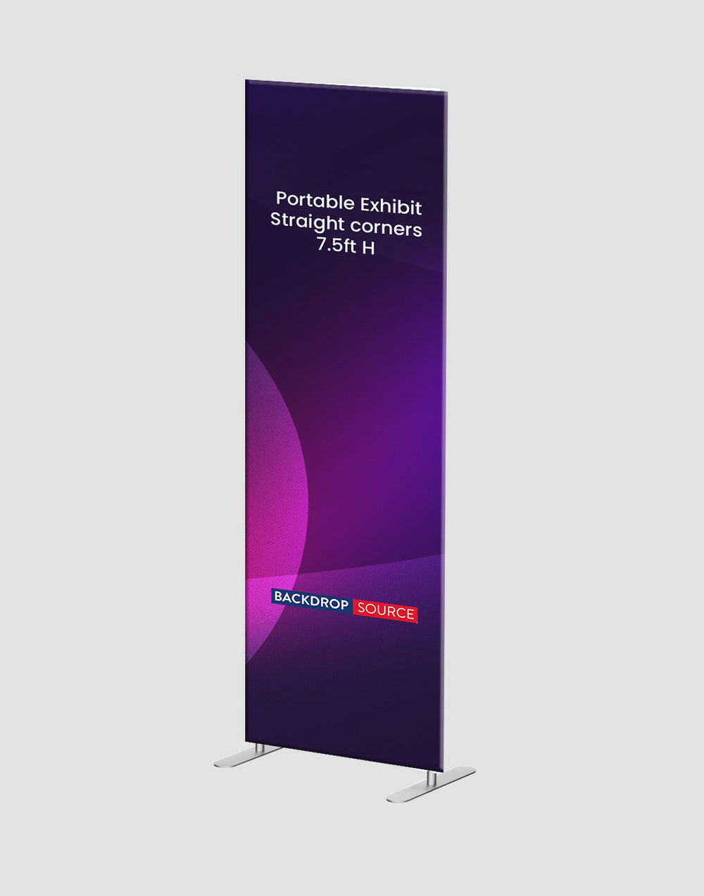 Portable Exhibit Display with Straight Corners.
