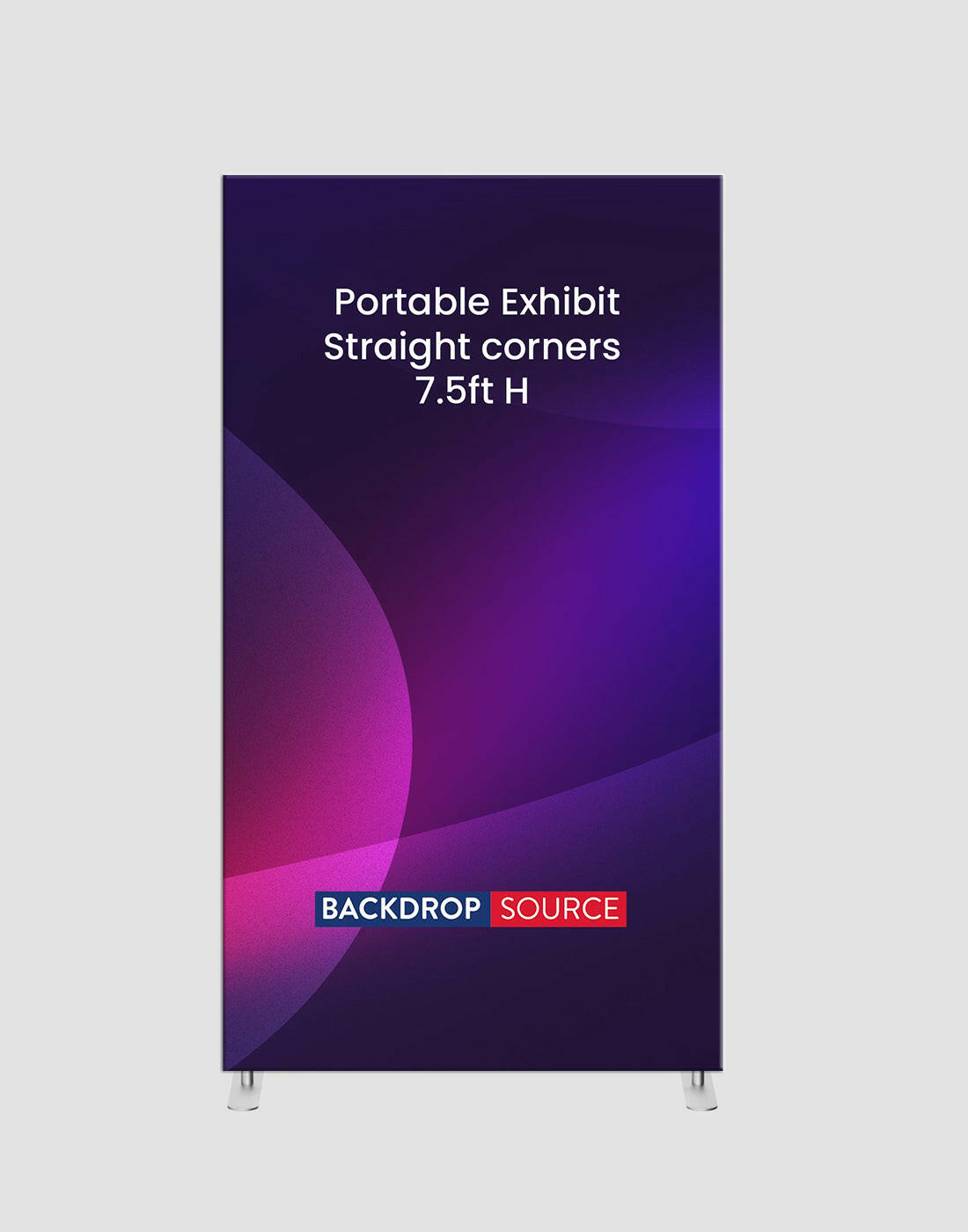 Portable Exhibit Display with Straight Corners.