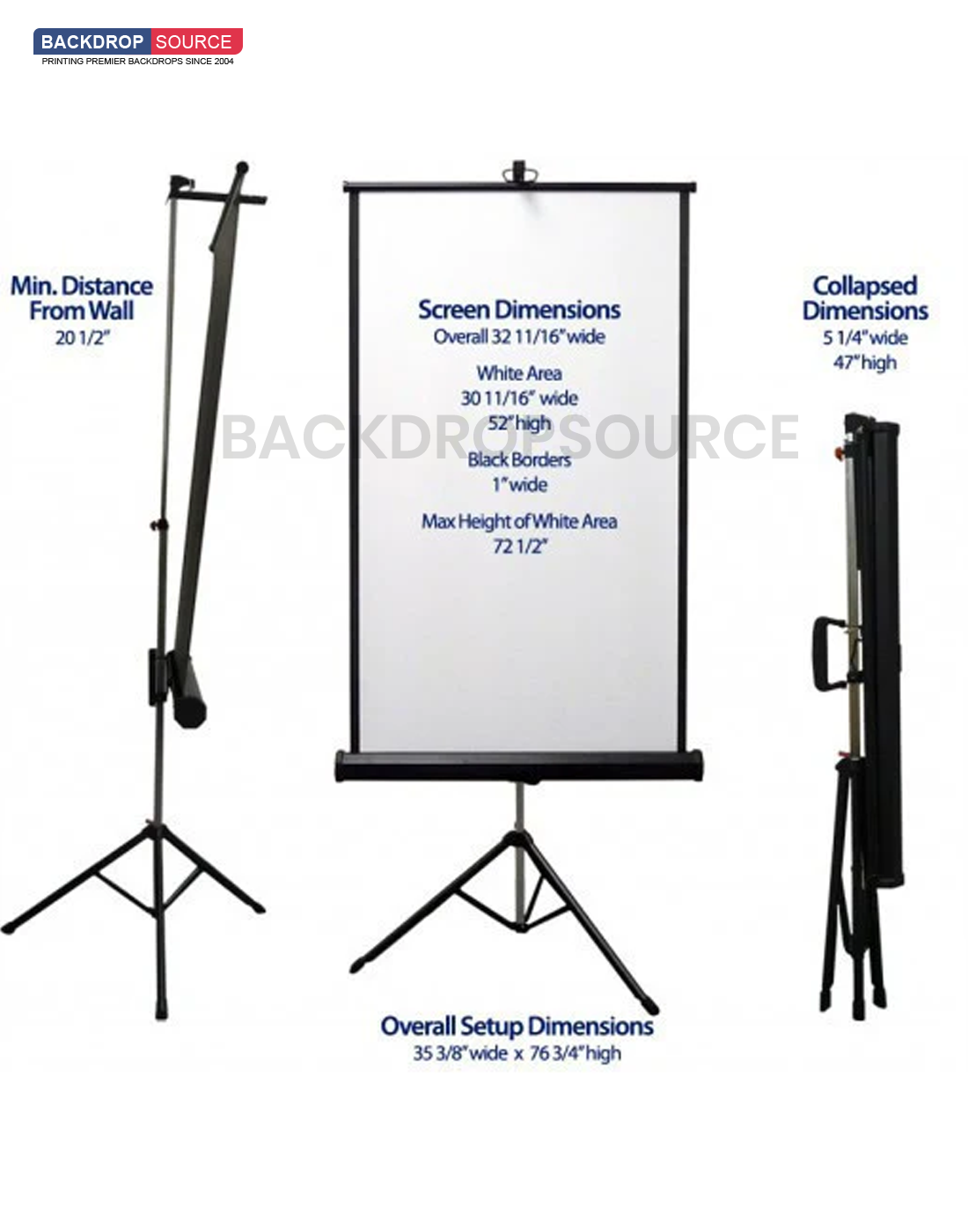 Photography Passport White Backdrop With Stand